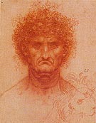 Head of Man and of a Lion - Leonardo da Vinci reproduction oil painting