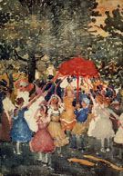 Maypole - Maurice Prendergast reproduction oil painting