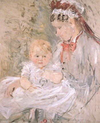 Julie with Her Nuirse - Berthe Morisot reproduction oil painting