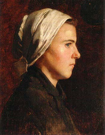 Head of a French Peasant Woman 1888 - Cecilia Beaux reproduction oil painting
