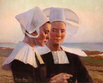 Twilight Confidences 1888 - Cecilia Beaux reproduction oil painting