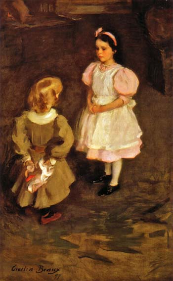 Sister and Brother 1897 - Cecilia Beaux reproduction oil painting