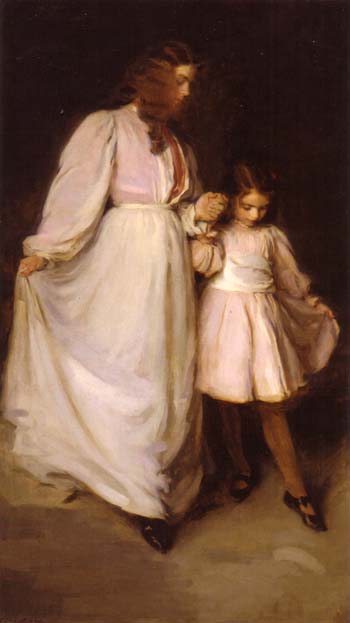 Dorothea and Francesca The Dancing Lesson 1898 - Cecilia Beaux reproduction oil painting