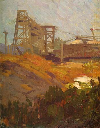 Oil Well 1981 - Sam Hyde Harris reproduction oil painting