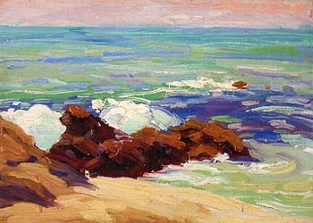 Rugged Coast 1920 - Sam Hyde Harris reproduction oil painting