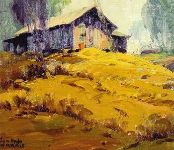 Shack on Hill 1920 - Sam Hyde Harris reproduction oil painting