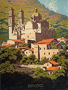 Taxco Mission Mexico - Sam Hyde Harris reproduction oil painting