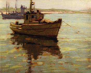 Yellow Boat - Sam Hyde Harris reproduction oil painting