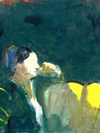 Woman on Sofa 1959 - Elmer Bischoff reproduction oil painting