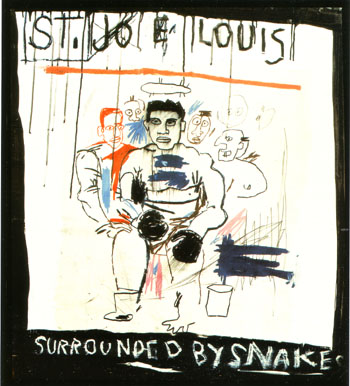 St Joe Louis Surrounded by Snakes 1982 - Jean-Michel-Basquiat reproduction oil painting