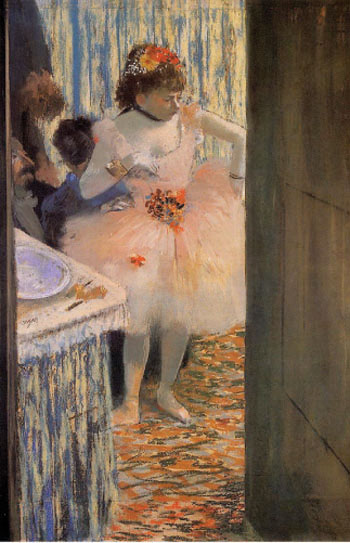 Dancer in Her Dressing Room 2 - Edgar Degas reproduction oil painting