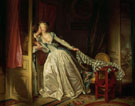 The Stolen Kiss c 1780 - Jean-Honore Fragonard reproduction oil painting