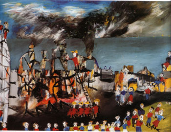 Fire Palais de Danse St Kilda 1945 - Sidney Nolan reproduction oil painting