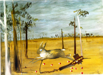 Hare in Trap 1946 - Sidney Nolan reproduction oil painting