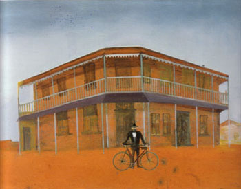 Going to Work Rising Sun Hotel 1948 - Sidney Nolan reproduction oil painting