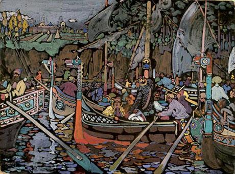 Volga Song 1906 - Wassily Kandinsky reproduction oil painting