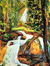 Kochel Waterfall I c 1900 - Wassily Kandinsky reproduction oil painting