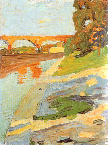 The Isar near Grosshesselohe 1901 - Wassily Kandinsky reproduction oil painting