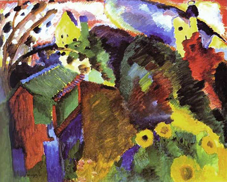 Murnau Garden I 1910 - Wassily Kandinsky reproduction oil painting