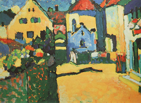 Grungasse in Murnau 1909 - Wassily Kandinsky reproduction oil painting