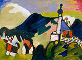 Murnau with Church II 1910 - Wassily Kandinsky reproduction oil painting