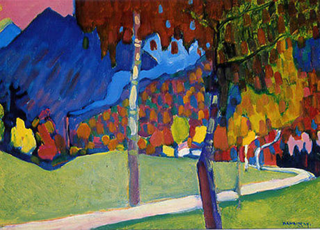 Autumn Study near Oberau 1908 - Wassily Kandinsky reproduction oil painting