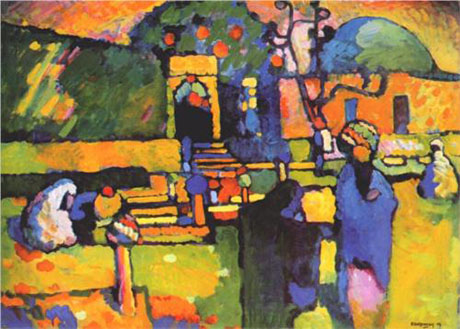 Arabs I Cemetery 1909 - Wassily Kandinsky reproduction oil painting