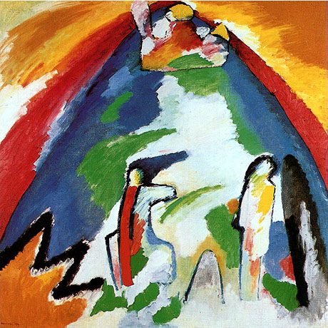 Mountain 1908 - Wassily Kandinsky reproduction oil painting