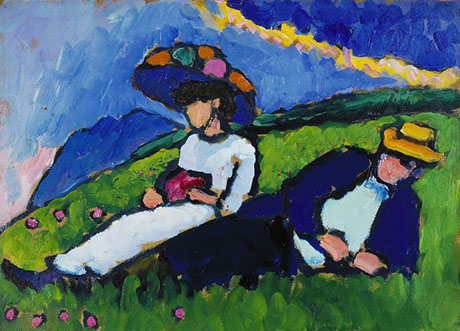 Jawlensky and Werefkin c1908 - Wassily Kandinsky reproduction oil painting