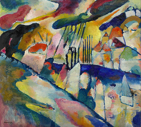 Landscape with Rain 1913 - Wassily Kandinsky reproduction oil painting