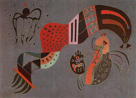 Tempered Elan 1944 - Wassily Kandinsky reproduction oil painting