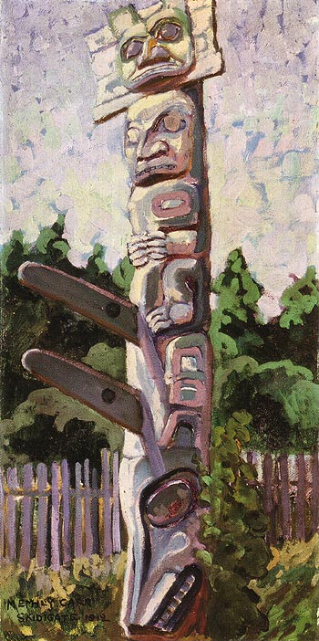 Skidegate 1912 - Emily Carr reproduction oil painting