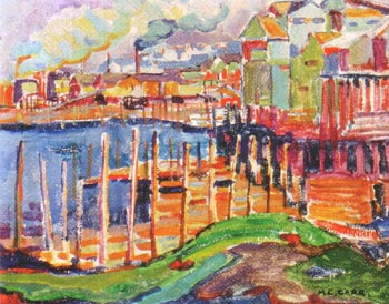 Sawmills Vancouver 1912 - Emily Carr reproduction oil painting