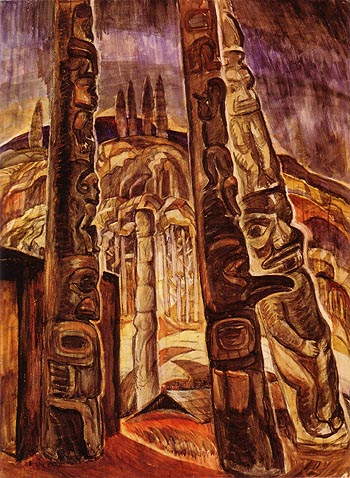 Kitwancool 1928 1 - Emily Carr reproduction oil painting