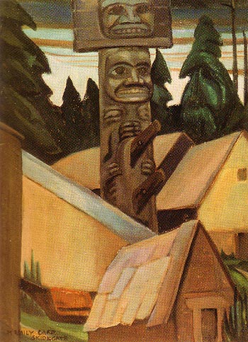 Skidegate 1928 - Emily Carr reproduction oil painting