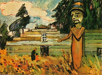 Potlatch Figure 1912 - Emily Carr reproduction oil painting