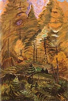 Young and Old Forest B C Sketch relating to Something Unnamed 1936 - Emily Carr reproduction oil painting