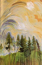 Young Pines and Sky 1935 - Emily Carr reproduction oil painting