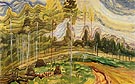 Langford B C sketch relating to Plumed Firs 1939 - Emily Carr reproduction oil painting