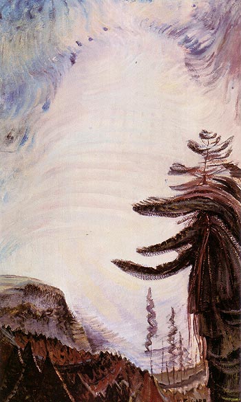 Fir Tree and Sky 1935 - Emily Carr reproduction oil painting