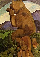Laughing Bear 1941 - Emily Carr reproduction oil painting