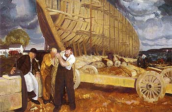Builders of Ships 1916 - George Bellows reproduction oil painting