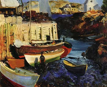 Matinicus Harbor Late Afternoon 1916 - George Bellows reproduction oil painting