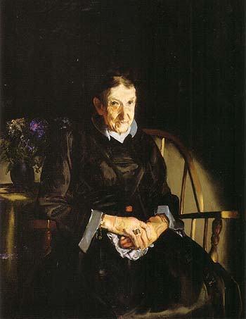 Aunt Fanny Old Lady in Black 1920 - George Bellows reproduction oil painting