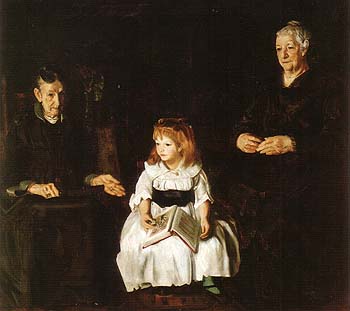 Elinor Jean and Anna 1920 - George Bellows reproduction oil painting