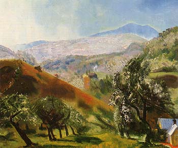 Mountain Orchard 1922 - George Bellows reproduction oil painting