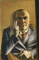 Self Portrait on Yellow Ground with Cigarette 1923 - Max Beckman