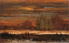 Winter Evening Medfield 1860 - George Inness