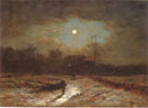 Christmas Eve Winter Moonlight 1866 - George Inness reproduction oil painting