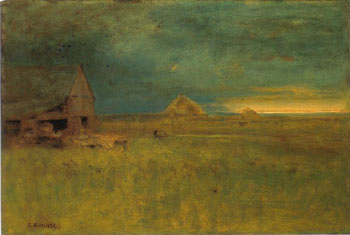 The Lone Farm Nantucket 1892 - George Inness reproduction oil painting